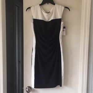 Chaps Black and White Dress